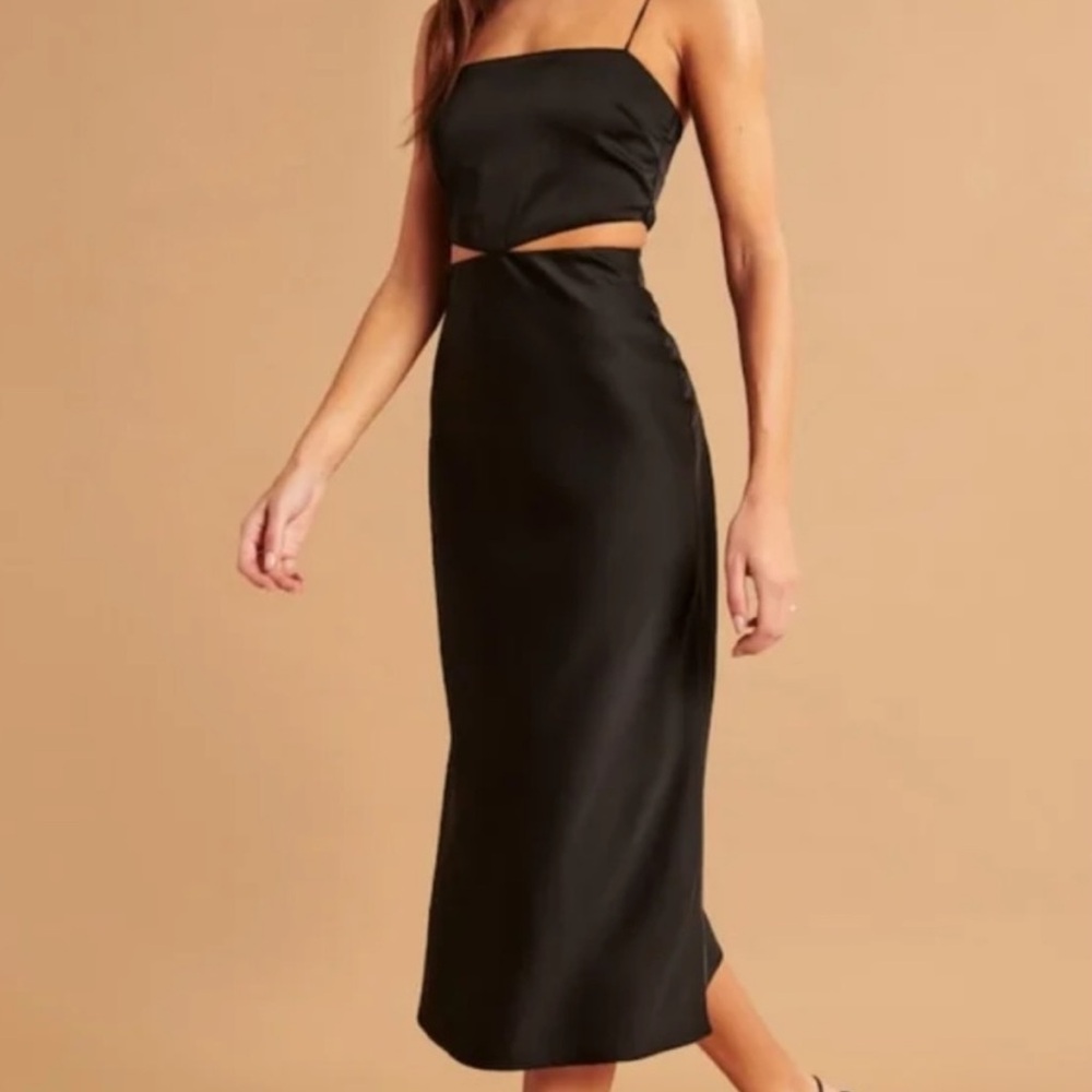 Abercrombie Satin Midi Dress